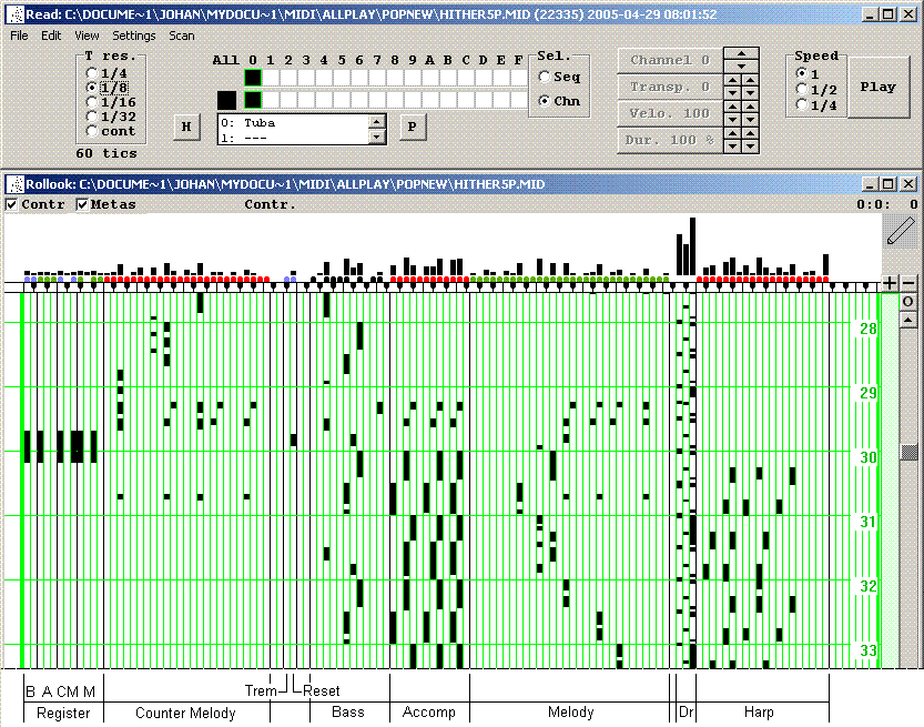 Rollook editing screen