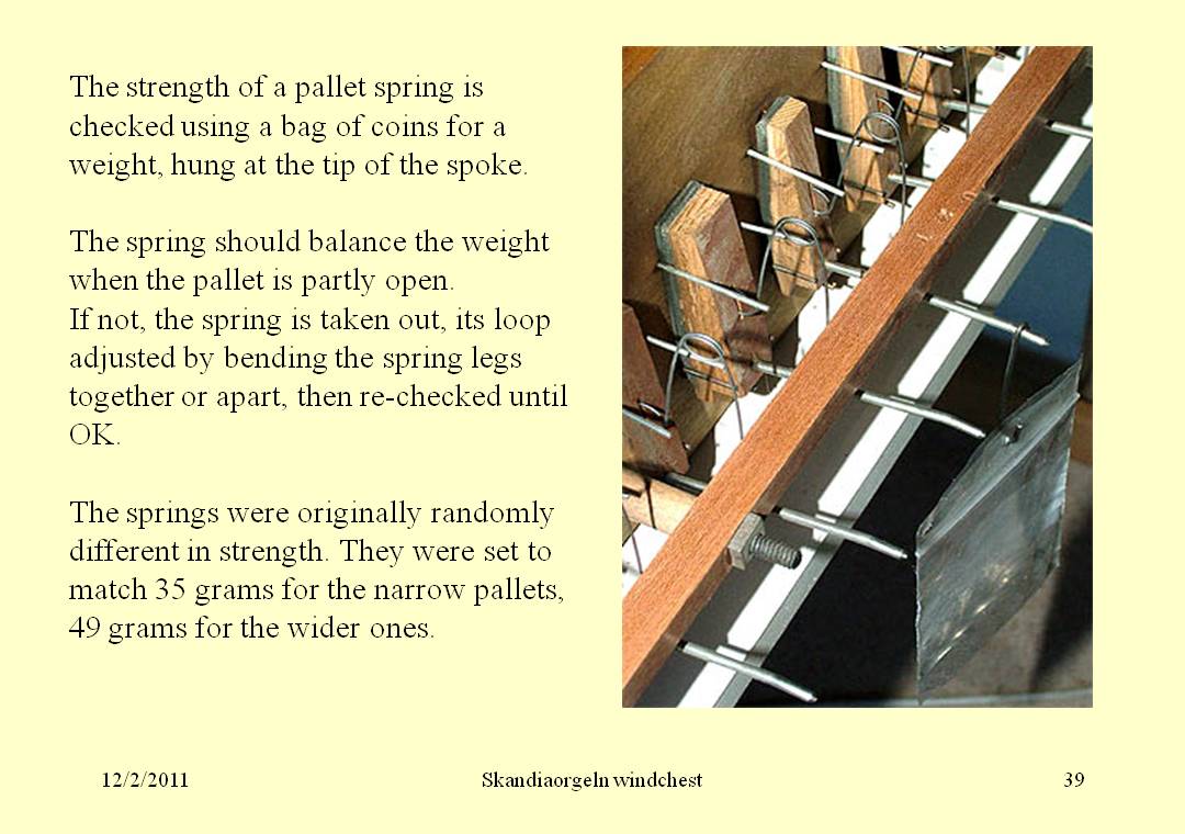 pallet spring
      regulation